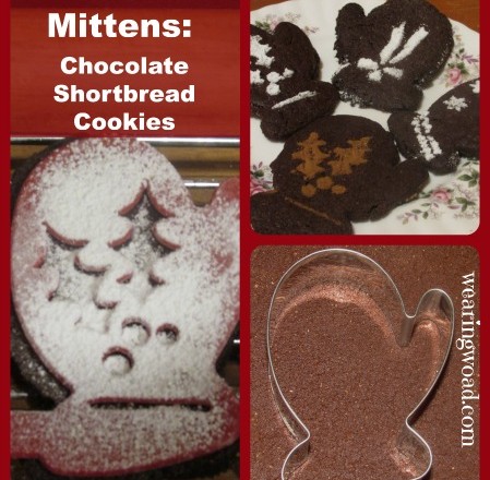 Christmas Mittens: Chocolate Shortbread Cookies