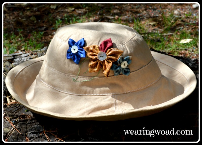 completed designer sunhat
