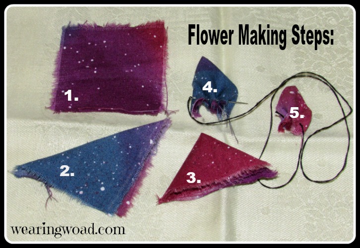 fabric flower making steps