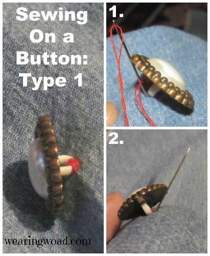 how to sew on a fancy button