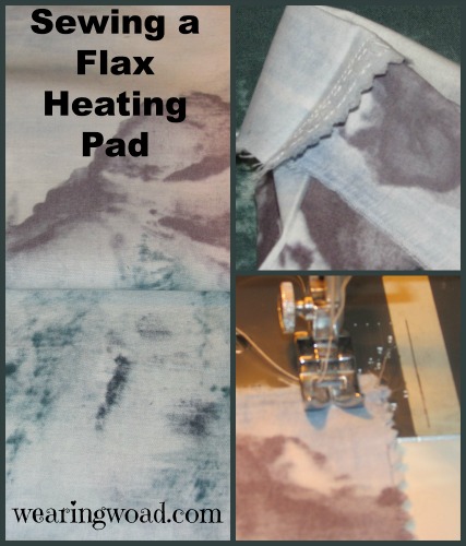 sewing a flax heating pad steps one to three